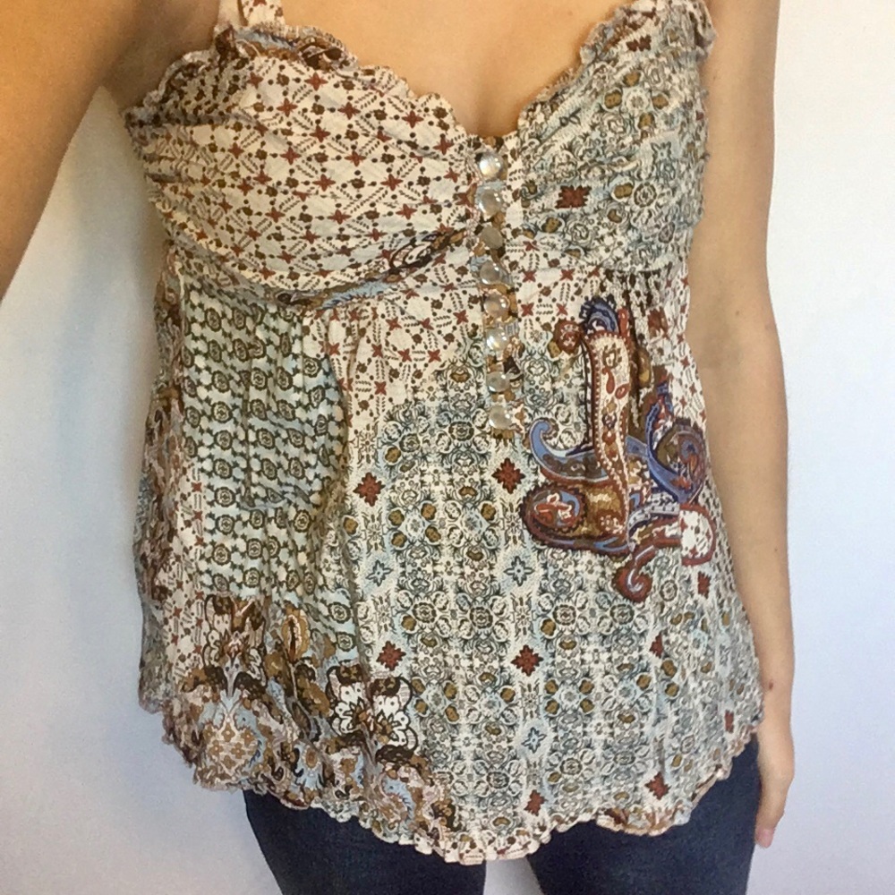 Derek Heart Paisley Sweetheart Tank Top